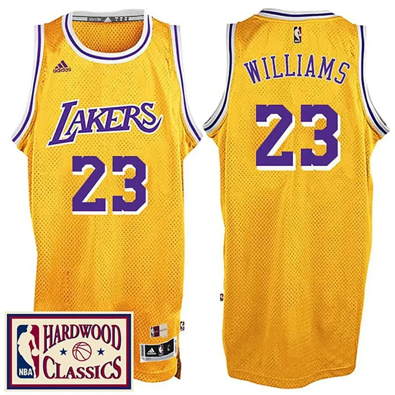 Men's Male 2016-17 Season Los Angeles Lakers 23 Hardwood Classics Throwback Gold Jersey Lou Williams Jersey - JS840