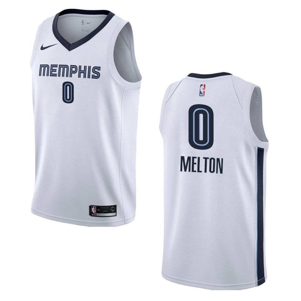 Men's Memphis Grizzlies 0 De'anthony Melton Association Swingman Jersey - White - JS470