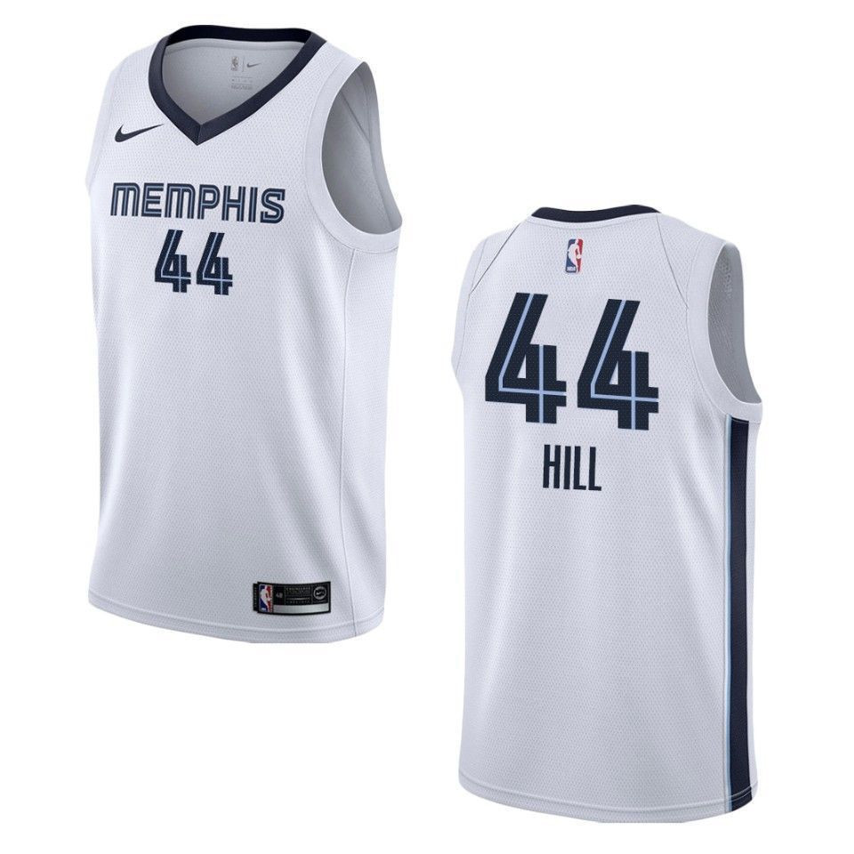Men's Memphis Grizzlies 44 Solomon Hill Association Swingman Jersey - White - JS626