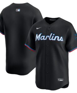 Men's Miami Marlins Black Alternate Limited Jersey