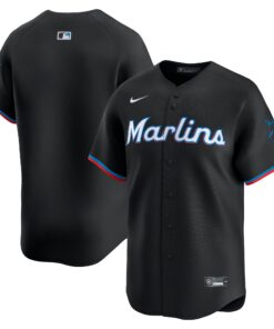 Men's Miami Marlins Black Alternate Limited Jersey