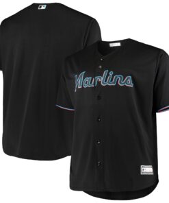 Men's Miami Marlins Black Big & Tall Team Jersey