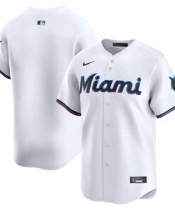 Men's Miami Marlins White Home Limited Jersey