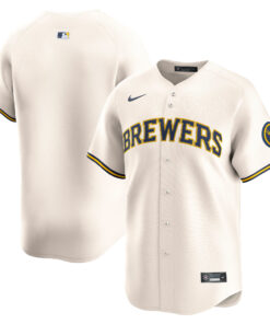 Men's Milwaukee Brewers Cream Home Limited Jersey