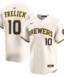 Men's Milwaukee Brewers Sal Frelick Cream Home Limited Player Jersey