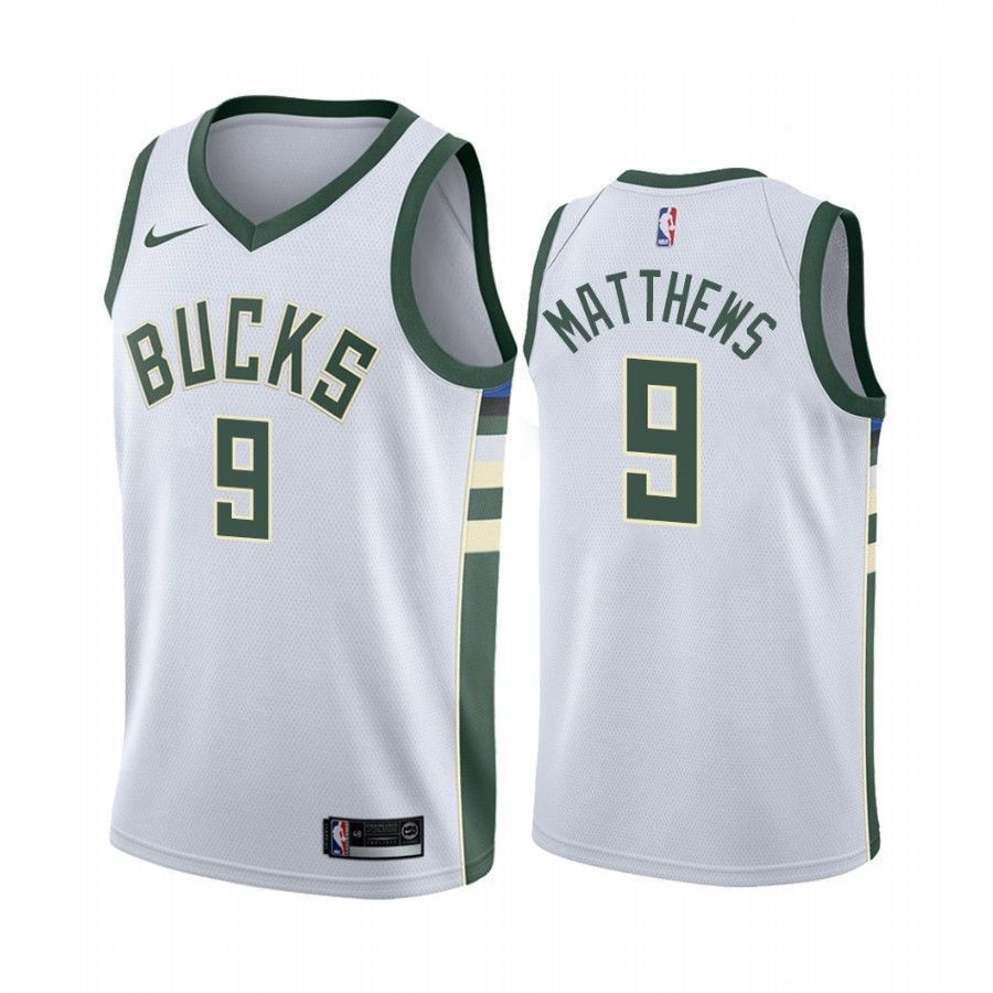 Men's Milwaukee Bucks Wesley Matthews 9 Association Jersey - JS525