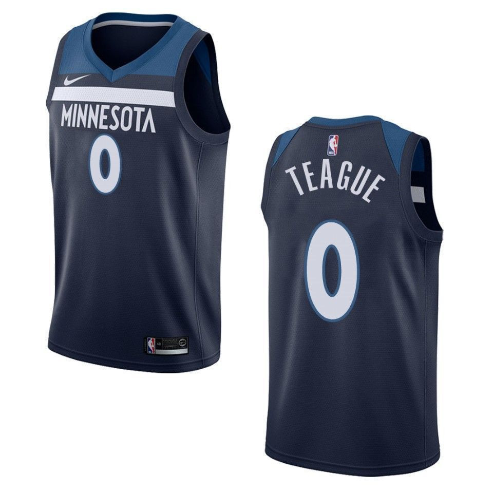Men's Minnesota Timberwolves 0 Jeff Teague Icon Swingman Jersey - Navy - JS247