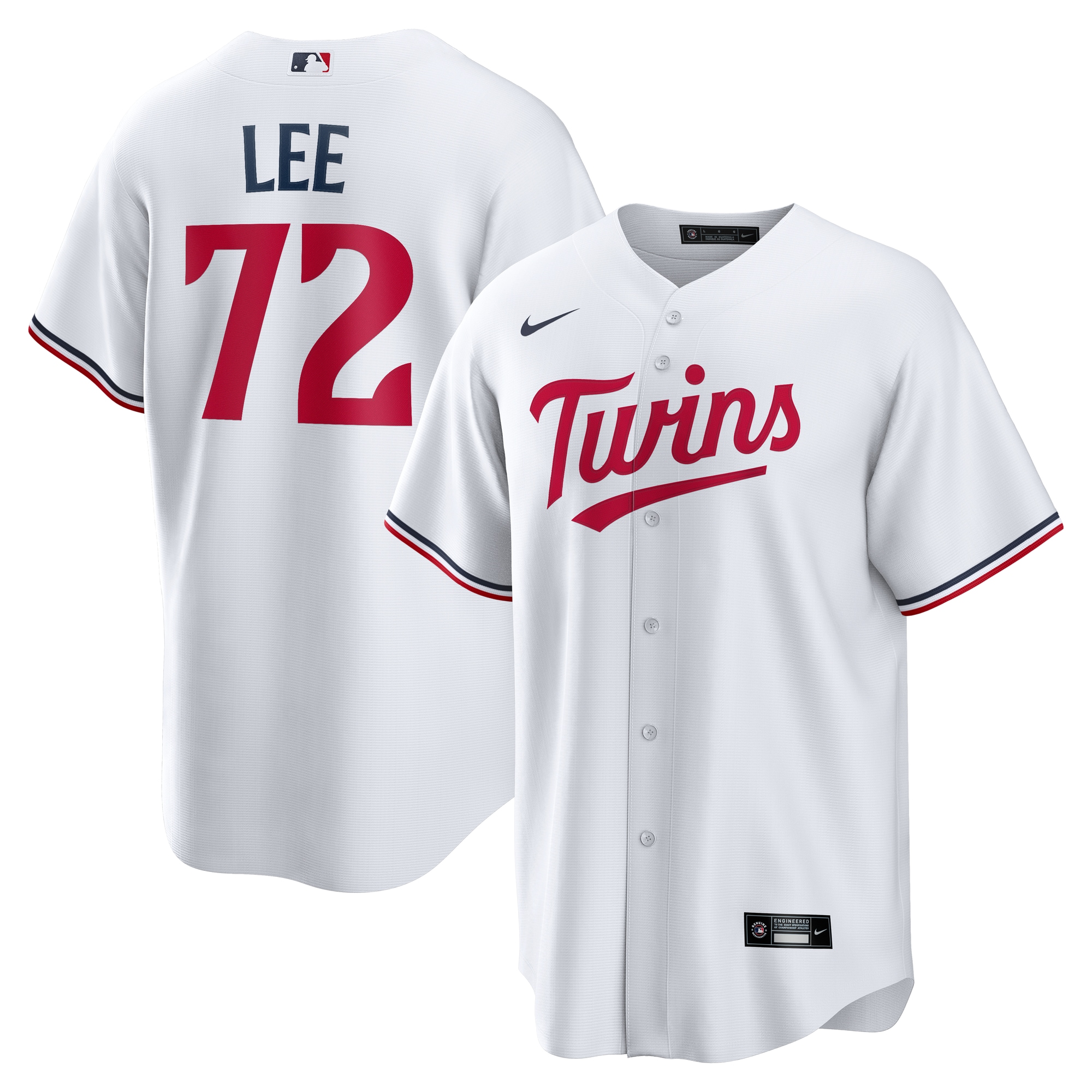 Men's Minnesota Twins Brooks Lee White Home Jersey