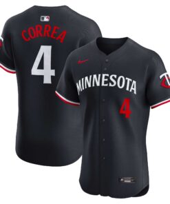 Men's Minnesota Twins Carlos Correa Navy Alternate Elite Player Jersey