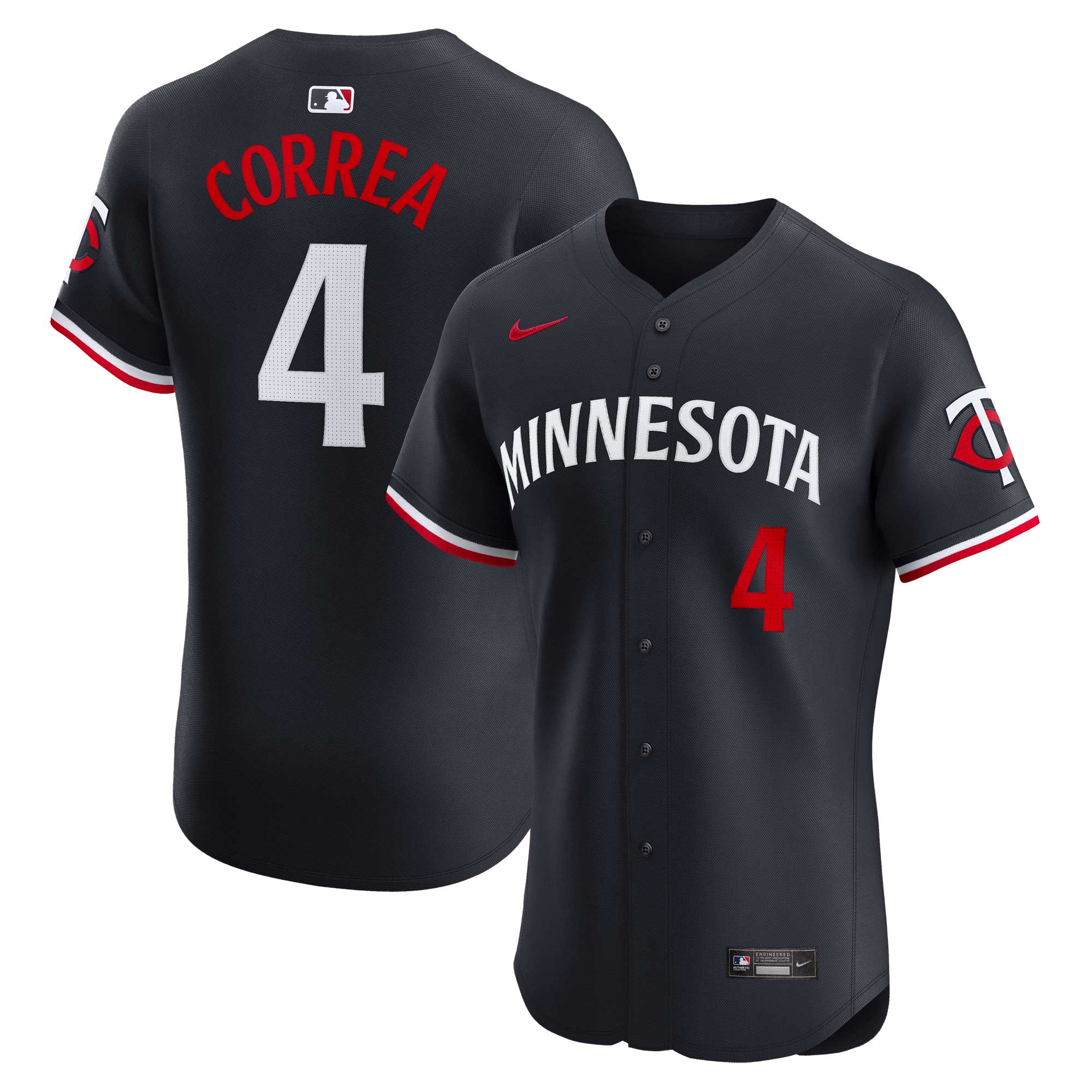 Men's Minnesota Twins Carlos Correa Navy Alternate Elite Player Jersey