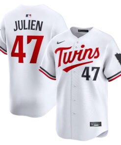 Men's Minnesota Twins Edouard Julien White Home Limited Player Jersey