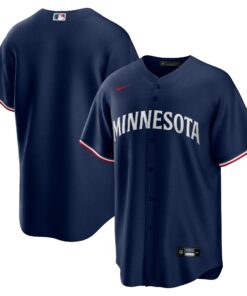Men's Minnesota Twins Navy Alternate Team Logo Jersey