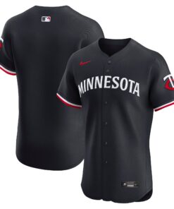 Men's Minnesota Twins Navy Alternate Vapor Premier Elite Patch Jersey