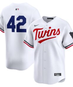 Men's Minnesota Twins White 2024 Jackie Robinson Day Home Limited Jersey