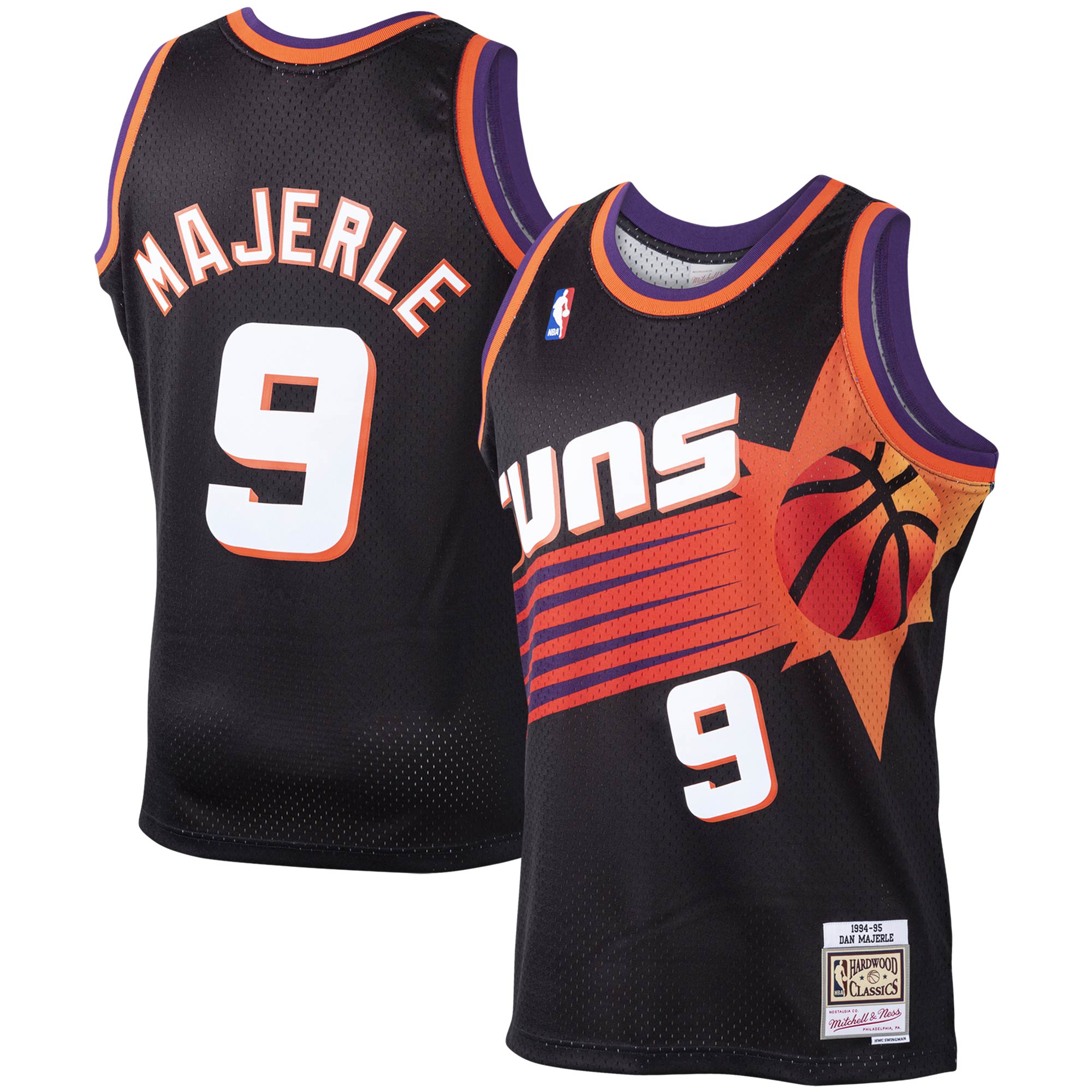 Men's Mitchell & Ness Dan Majerle Black Phoenix Suns 1994-95 Hardwood Classics Swingman Player Jersey - JS792