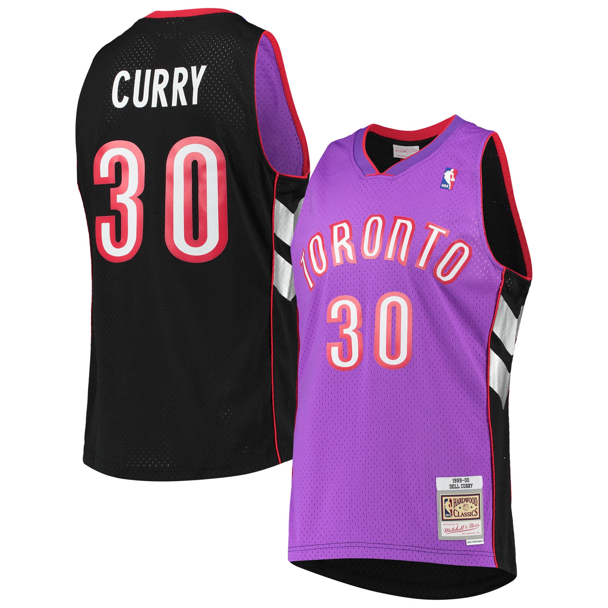 Men's Mitchell & Ness Dell Curry Purple Toronto Raptors 1999/00 Hardwood Classics Swingman Jersey - JS652