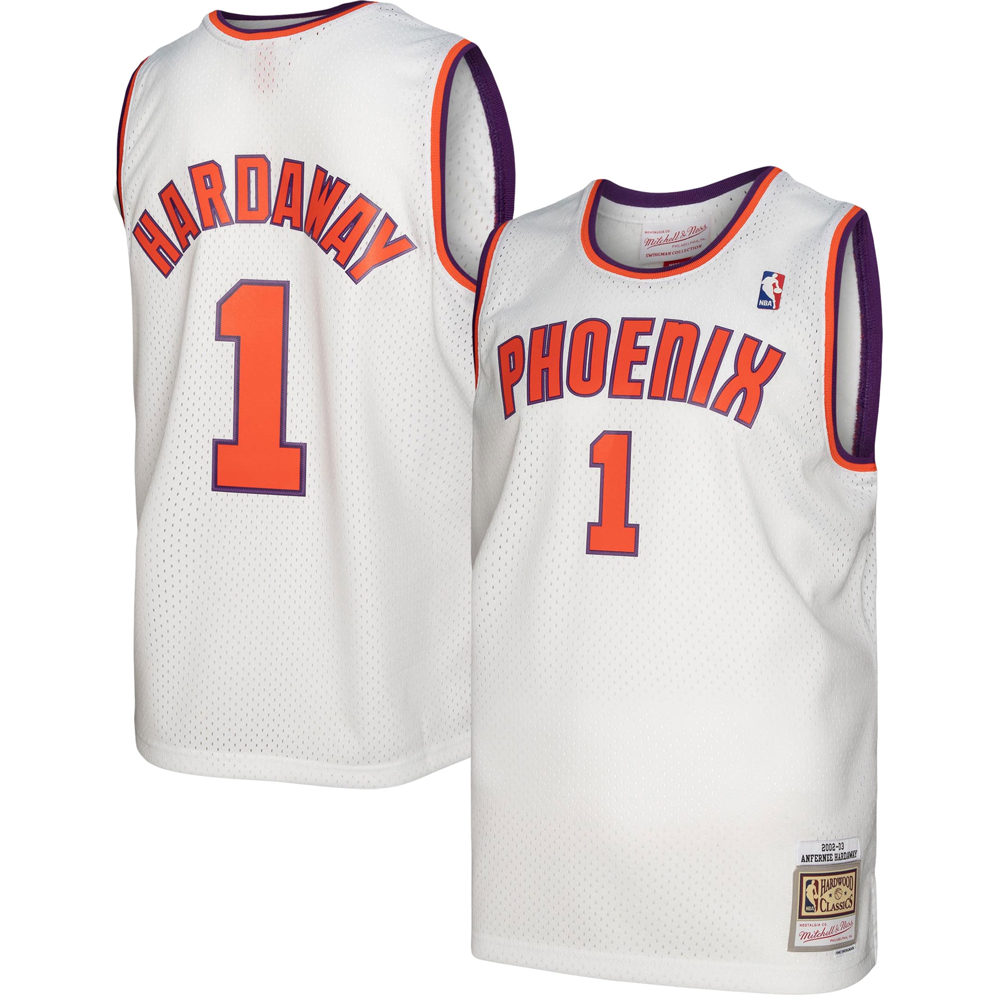 Men's Mitchell & Ness Penny Hardaway White Phoenix Suns 2002/03 Hardwood Classics Swingman Jersey - JS910