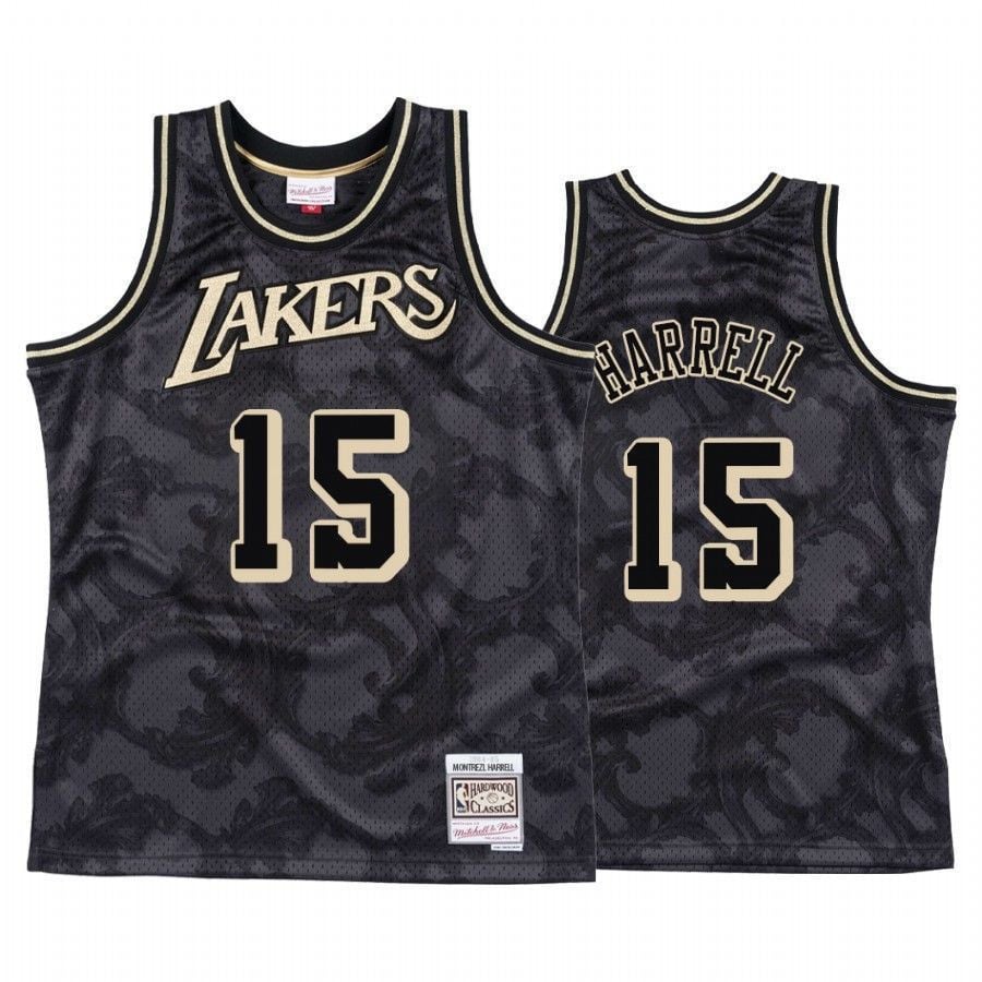 Men's Montrezl Harrell 15 Los Angeles Lakers Black Toile Jersey - JS195