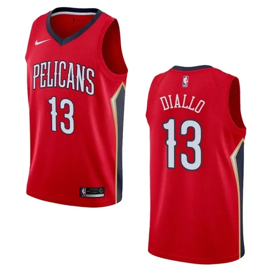 Men's New Orleans Pelicans 13 Cheick Diallo Statement Swingman Jersey - Red - JS877