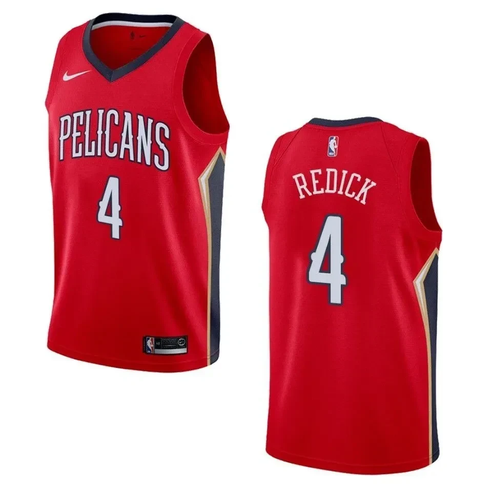 Men's New Orleans Pelicans 4 J.j. Redick Statement Swingman Jersey - Red - JS230