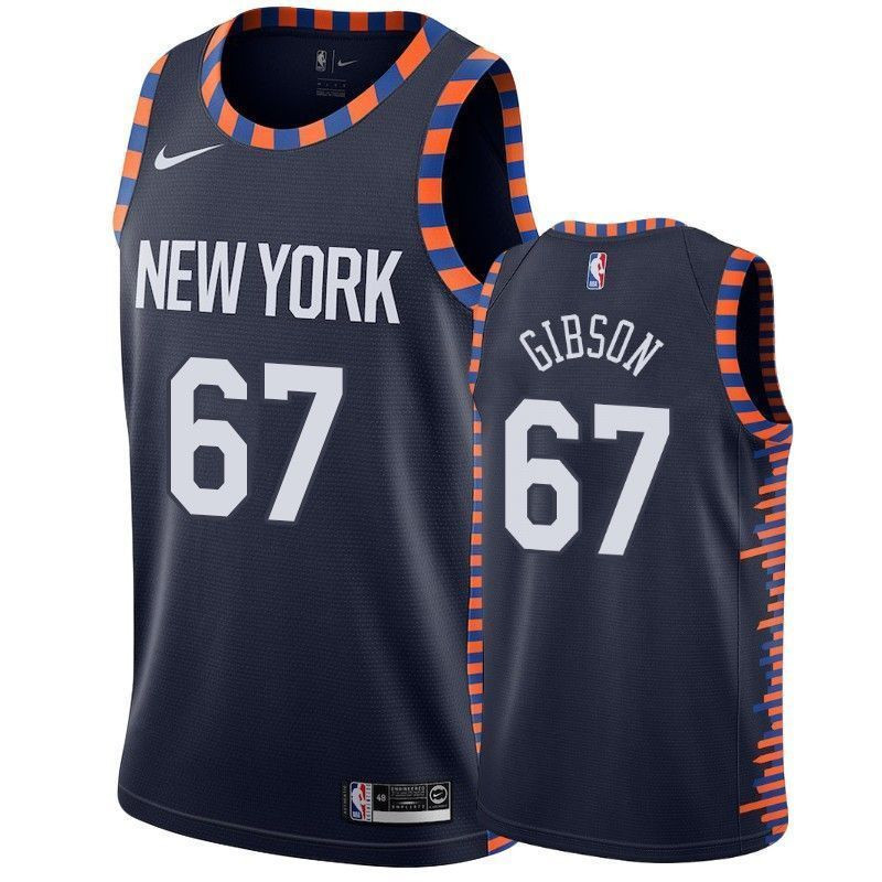 Men's New York Knicks Taj Gibson 67 City Men's Jersey - JS125