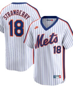 Men's New York Mets Darryl Strawberry Navy Throwback Cooperstown Limited Jersey