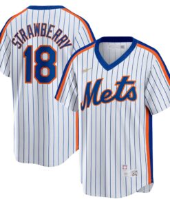 Men's New York Mets Darryl Strawberry White Home Cooperstown Collection Player Jersey
