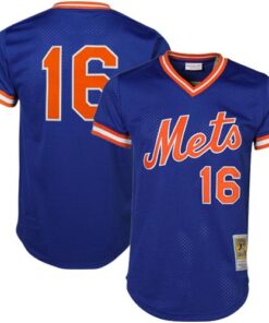 Men's New York Mets Dwight Gooden Mitchell & Ness Royal Cooperstown Mesh Batting Practice Jersey
