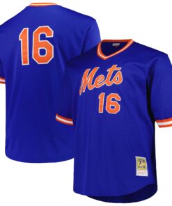 Men's New York Mets Dwight Gooden Profile Royal Big & Tall Cooperstown Collection Mesh Batting Practice Jersey