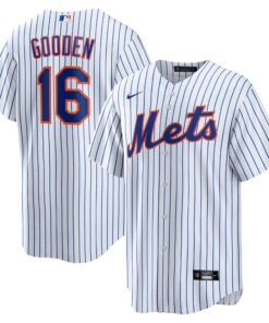 Men's New York Mets Dwight Gooden White Home Player Jersey