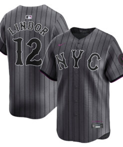 Men's New York Mets Francisco Lindor Gray City Connect Limited Player Jersey