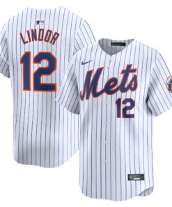 Men's New York Mets Francisco Lindor White Home Limited Player Jersey
