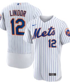 Men's New York Mets Francisco Lindor White Home Player Jersey