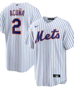 Men's New York Mets Luisangel AcuÃ±a White Home Player Jersey