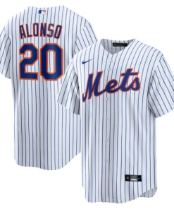 Men's New York Mets Pete Alonso White Home Player Name Jersey