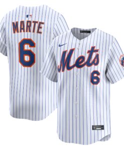 Men's New York Mets Starling Marte White Alternate Limited Player Jersey
