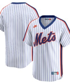 Men's New York Mets White Throwback Cooperstown Collection Limited Jersey