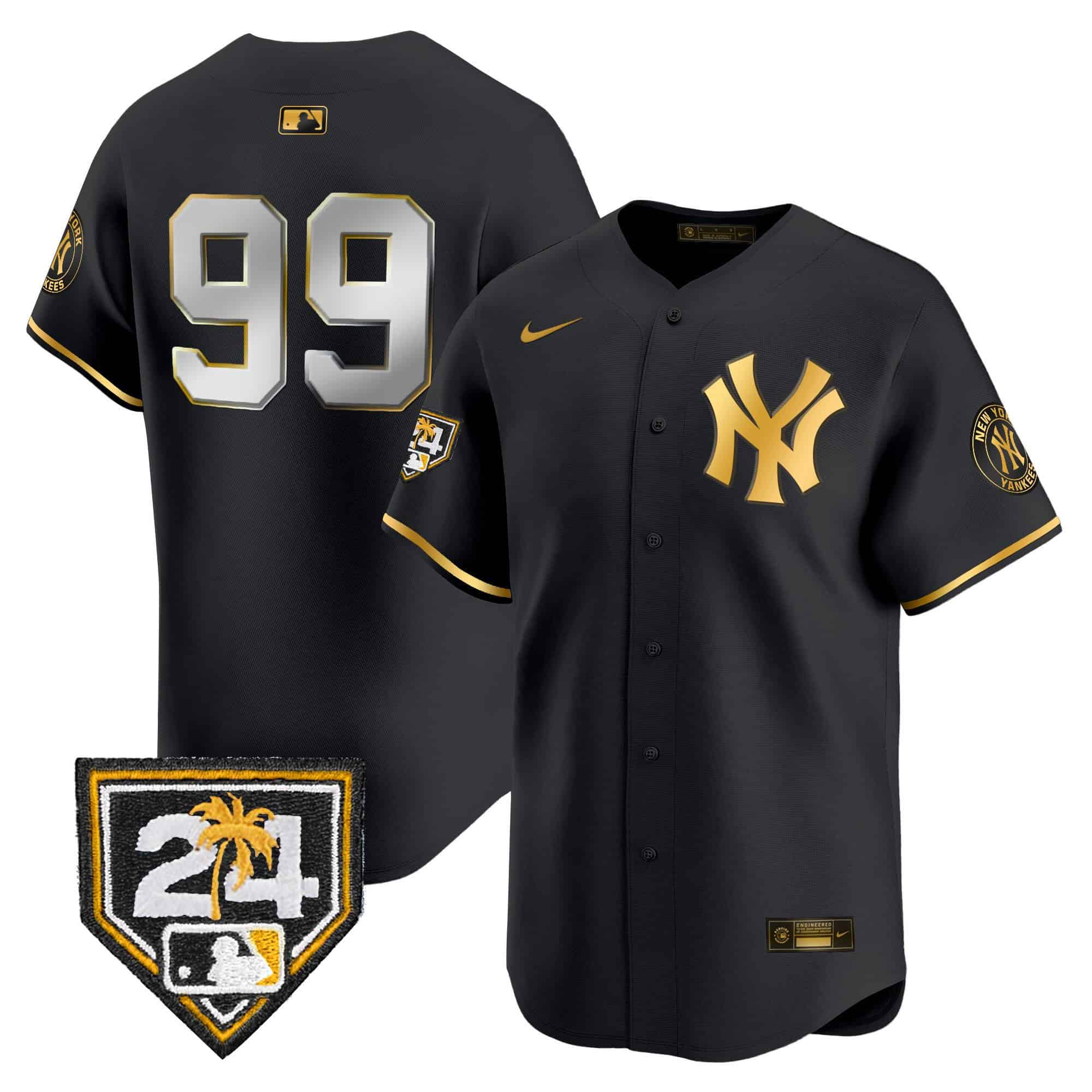 Men's New York Yankees 2024 Spring Training Patch Vapor Premier Limited Jersey V4