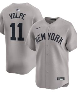 Men's New York Yankees Anthony Volpe Gray Away Limited Player Jersey