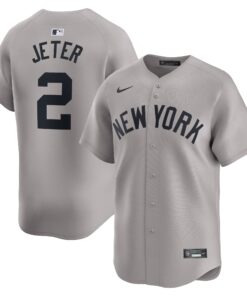 Men's New York Yankees Derek Jeter Gray Away Limited Player Jersey