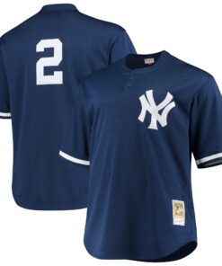 Men's New York Yankees Derek Jeter Mitchell & Ness Navy Big & Tall Batting Practice Player Jersey