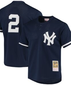 Men's New York Yankees Derek Jeter Mitchell & Ness Navy Cooperstown Collection 1995 Batting Practice Jersey