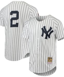 Men's New York Yankees Derek Jeter Mitchell & Ness White 1997 Cooperstown Collection Jersey
