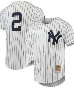 Men's New York Yankees Derek Jeter Mitchell & Ness White 1997 Cooperstown Collection Jersey