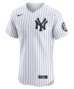 Men's New York Yankees Derek Jeter White Home 2020 Hall of Fame Induction Patch Elite Player Jersey