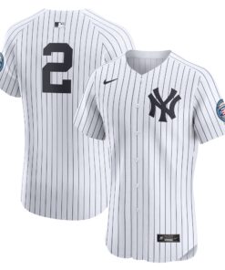 Men's New York Yankees Derek Jeter White Home Elite Jersey