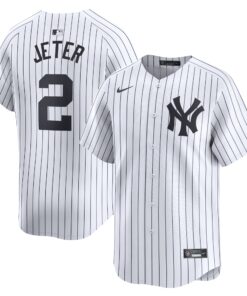 Men's New York Yankees Derek Jeter White Home Limited Player Jersey