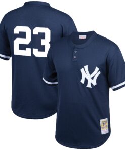 Men's New York Yankees Don Mattingly Mitchell & Ness Navy Cooperstown Collection Big & Tall Mesh Batting Practice Jersey