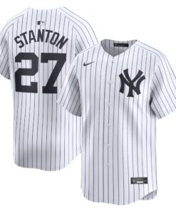 Men's New York Yankees Giancarlo Stanton White Home Limited Player Jersey