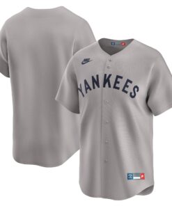 Men's New York Yankees Gray Cooperstown Collection Limited Jersey
